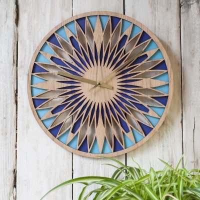 Oak Retro Clock