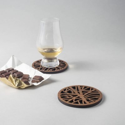 Tree Pattern Coasters Wood Coasters Nature Pattern Walnut Coasters
